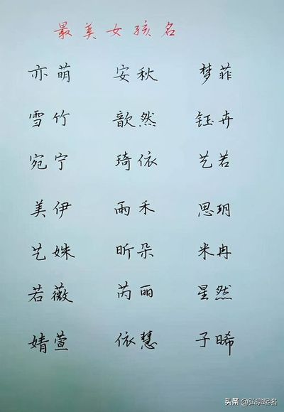 刘和李取名