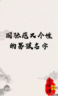 国际范的公司起名