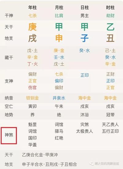 八字里全部神煞表查法