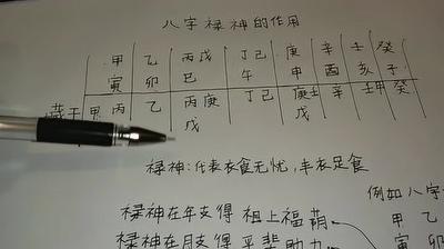 八字禄神专禄