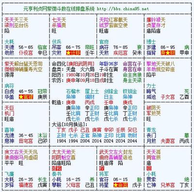 流年紫微在午