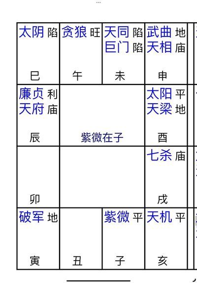 流年命宫紫微贪狼